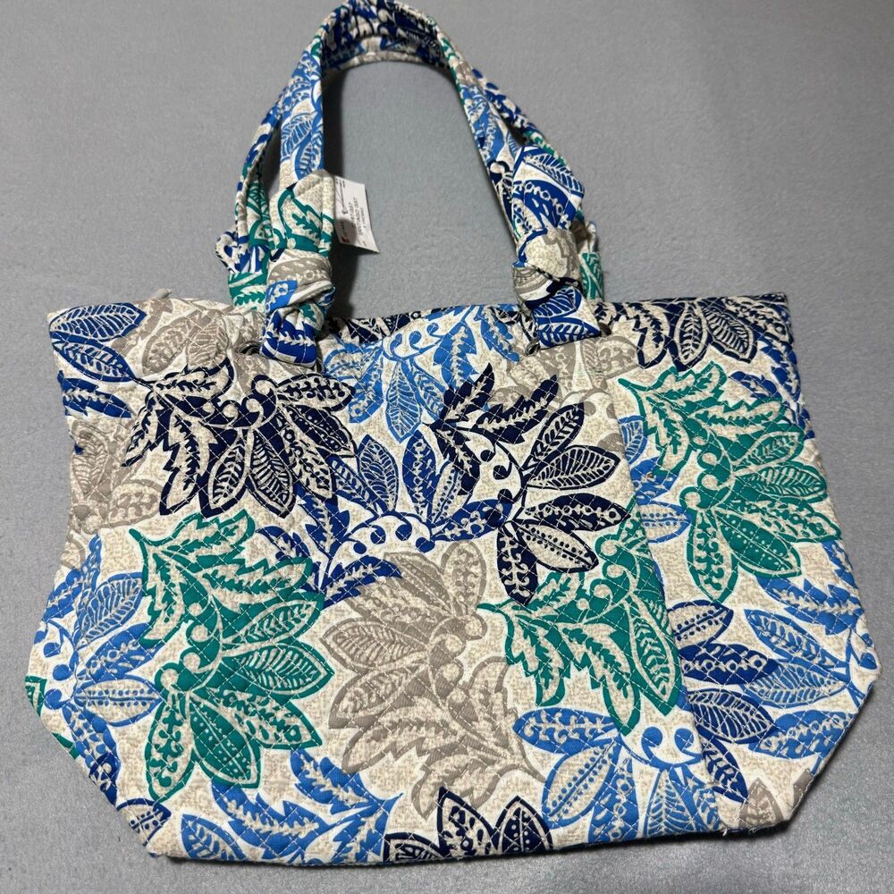 Vera Bradley Hadley East West Tote Bag Purse Santiago Floral New with Tags